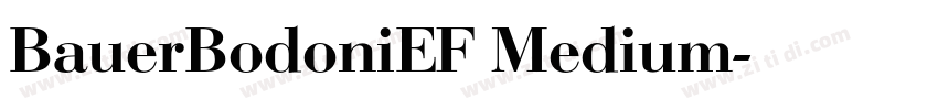 BauerBodoniEF Medium字体转换